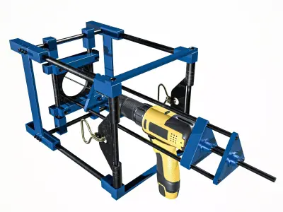 Safe Drill Rig Low-poly 3D model