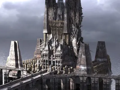 Dukes Dark Castle  Kitbash 3D model