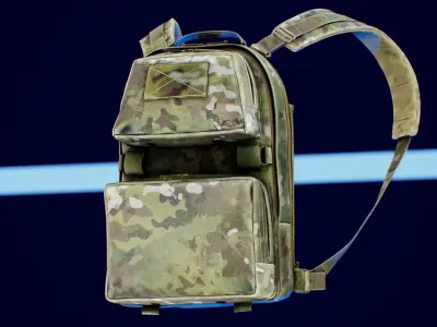 TYR Tactical Tuesday Huron Collapsible Direct Action V2 Low-poly 3D model