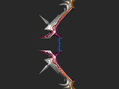 Fantasy Bow And Crossbow Collection Low-poly 3D model