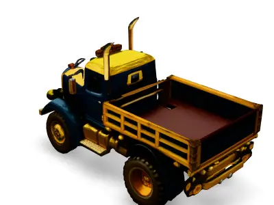 Classic Heavy Duty Truck 3D Model Low-poly 3D model