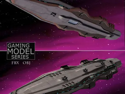 Space Battle Ships 3D Model Pack
