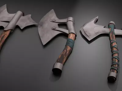 The War Axe Set PBR high poly 3D model