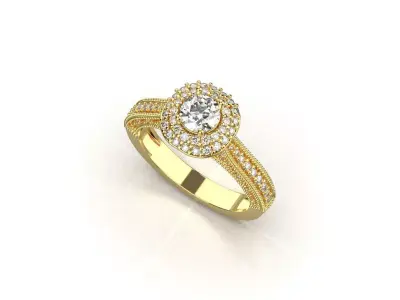 gold ring code 27 3D print model