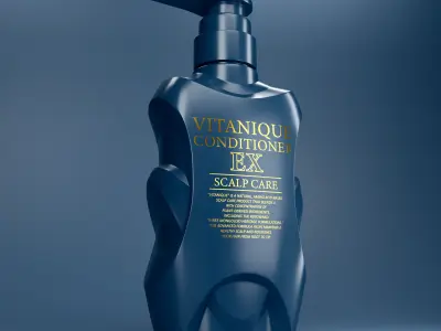 Clean Stylized Shampoo Bottle Low Poly 3D Cosmetic Model 3D model