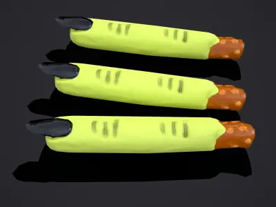 Finger Pretzel  Low-poly 3D model