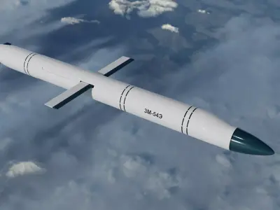 3M-54E Kalibr Anti Ship Missile  Low-poly 3D model