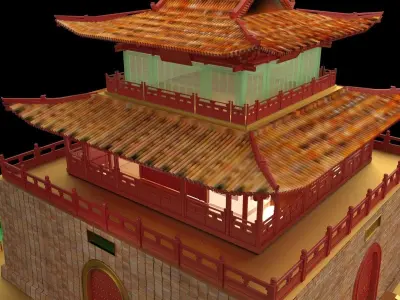 Chinese ancient house 3D model 4