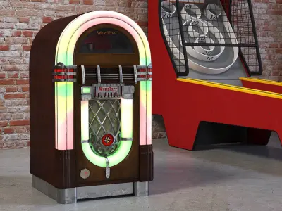 American Vintage Jukebox Wurlitzer 3D model