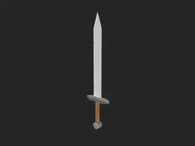 Sword Hand Painted Game Asset Free low-poly 3D model