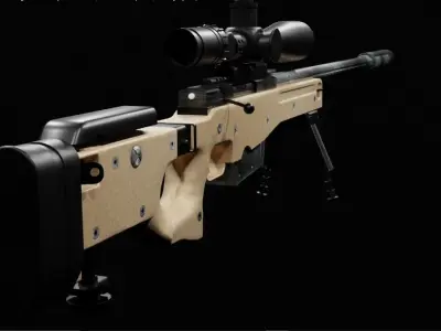 AWM sniper gun 3D model
