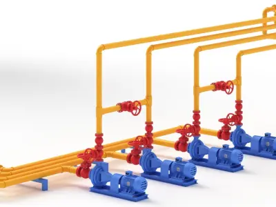 Industry Plant 01 3D model