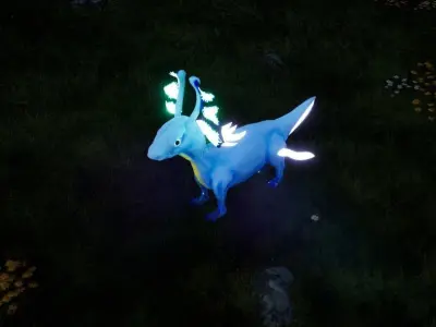 Brighdeerth-Creature glow in pokemon Free 3D model