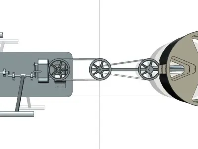 Human Powered Flettner Ship  Free 3D model