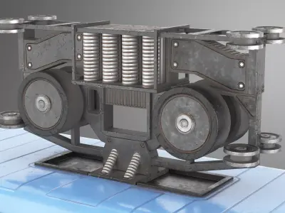 Monorail Carriage PBR 3D model