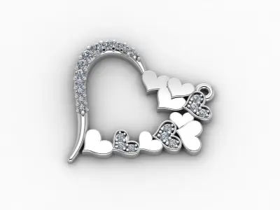 Love  Heart pendant Free low-poly 3D model