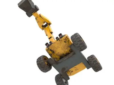 Rigged Excavator 3D model