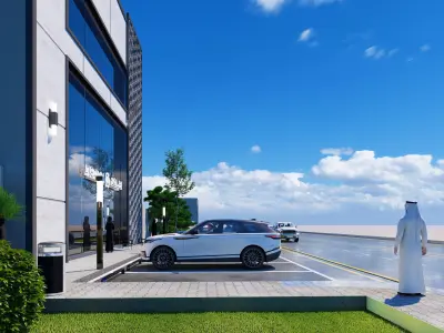 commercial modern facade design  3D model