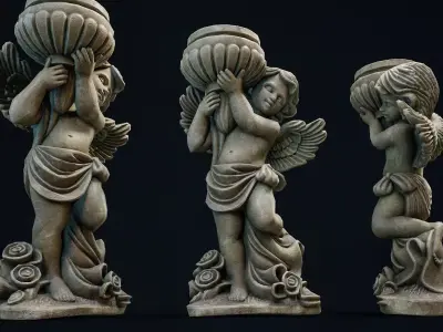 Garden Statue 7 Low-poly 3D model