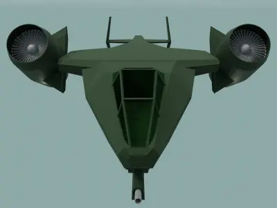 Combat VTOL Guppy Free low-poly 3D model