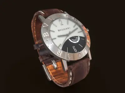 Wrist watch - Bvlgari Armbanduhr Low-poly 3D model