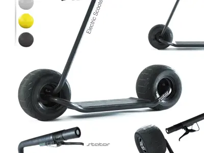 electric scooter stator 3D model