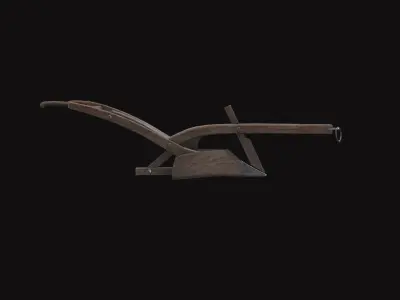 Medieval Plow Low-poly 3D model