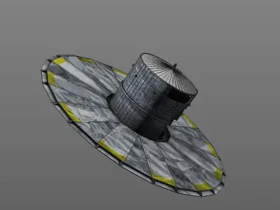 Gaia spacecraft game ready Low-poly 3D model