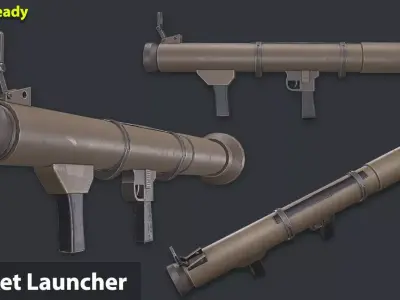 Rocket Launcher Game Ready 10 Low-poly 3D model