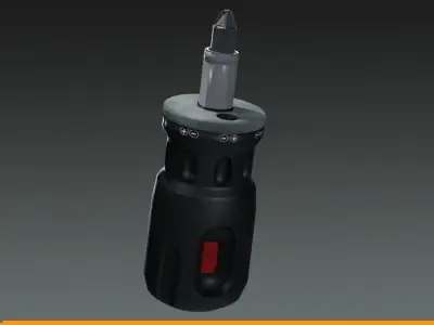 Screwdriver with ratchet Free low-poly 3D model
