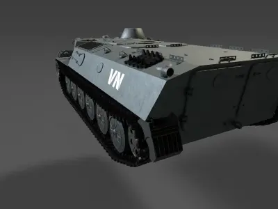 Tank MTLB Low-poly 3D model