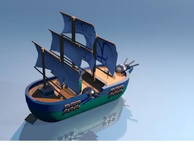 Marine Warship 3D model