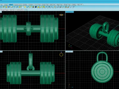 Pendant Dumbbell 3D print model purchase