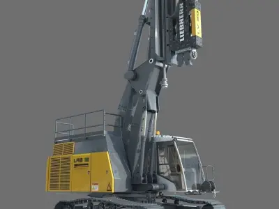 Liebherr LRB 18 Piling and Drilling Rig 3D model