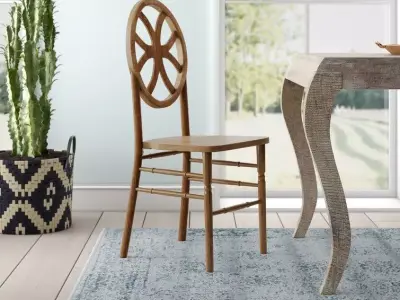 Gantz Wood Cross Back Stacking Side Chair 3D model