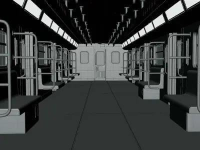 Metro Subway Interior 3D model 3D model
