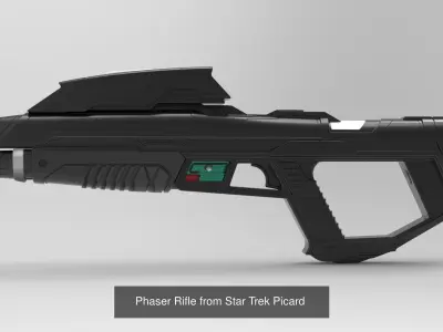 Phaser Rifle from Picard TV 3D Model Pack