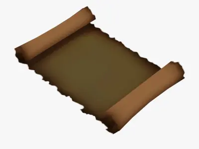 Parchment Paper Handpaint Low-poly 3D model