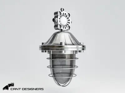 Vintage Polish Industrial Light Low-poly 3D model