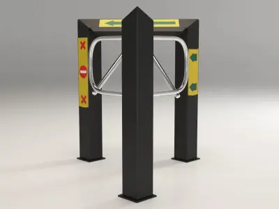 Security Gate Low-poly 3D model