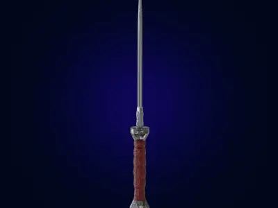Stylized Dagger PBR Game ready Low-poly 3D model