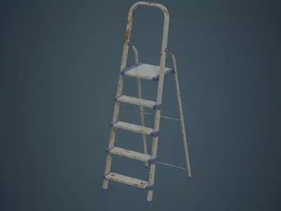 Step Ladder 4B Low-poly 3D model