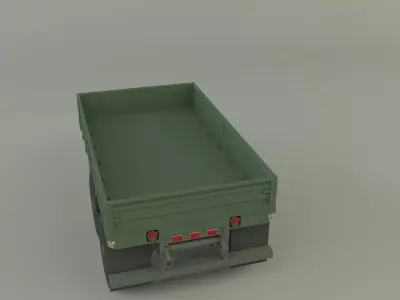Military trailer 3D model purchase