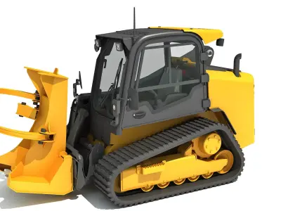 Skid Steer Tree Cutter 3D model