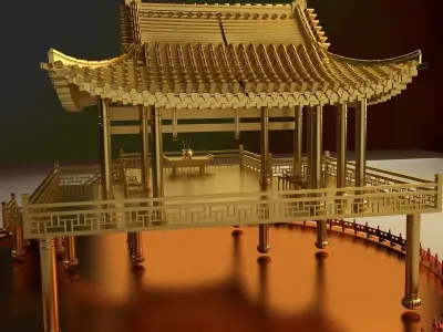 Chinese ancient  Pavilion 3D model