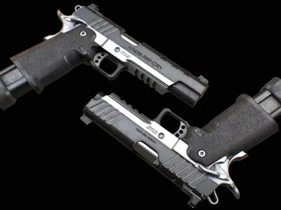 Knight Armory 1911 Low Poly PBR - FPS Weapon Low-poly 3D model