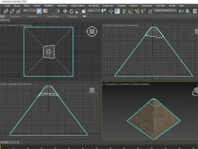 Cheops Pyramid Low-poly 3D model