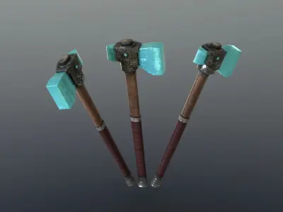 Hammer - Diamond Low-poly 3D model