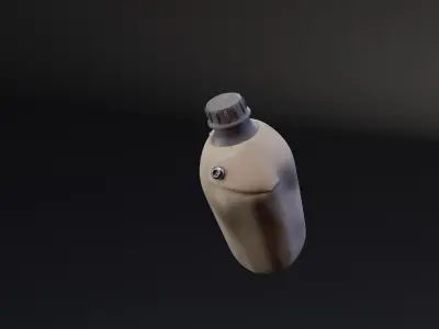 Military Water Canteen Free low-poly 3D model