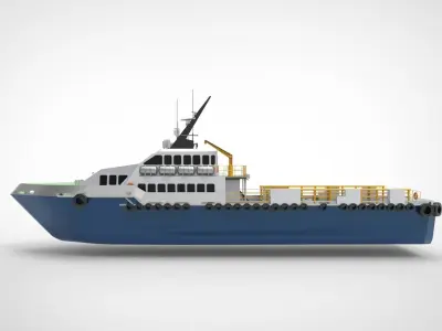 Crew boat offshore 3D model